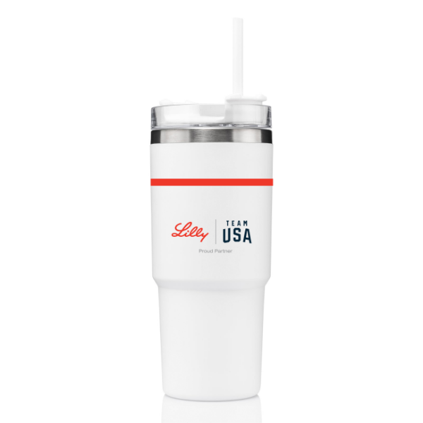 Picture of Lilly Team USA Eco Fusion 24 oz. Recycled Tumbler White